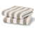 2 hochwertige Handtücher, beige-weiss gestreift
