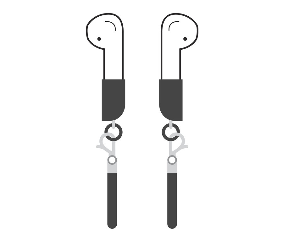 Zwei Multifunktionsketten für In-Ear-Kopfhörer.