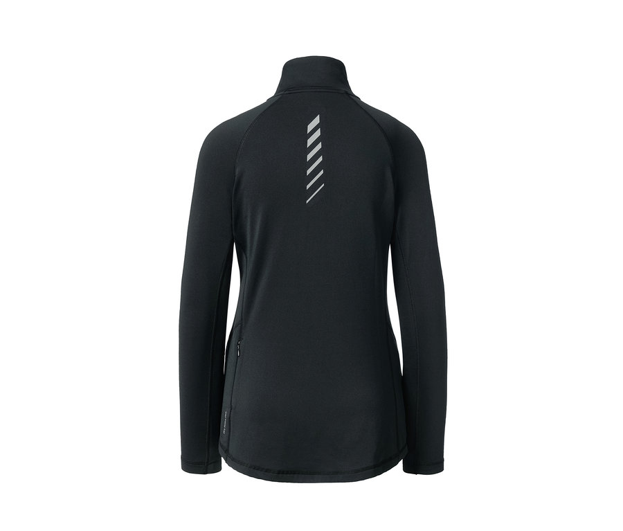 Detailansicht der Rückseite eines anthrazitfarbenen Thermo-Funktionsshirts.
