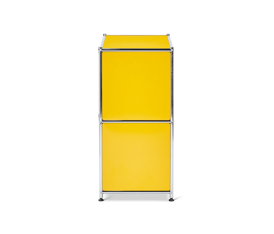 Gelbes Sideboard Metall »CN3« mit 2 Klappenfächern.