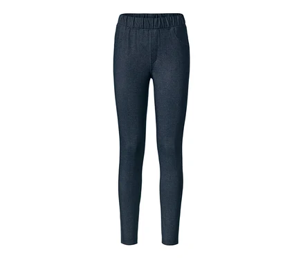 Leggings in Jeansoptik auf weißem Hintergrund.