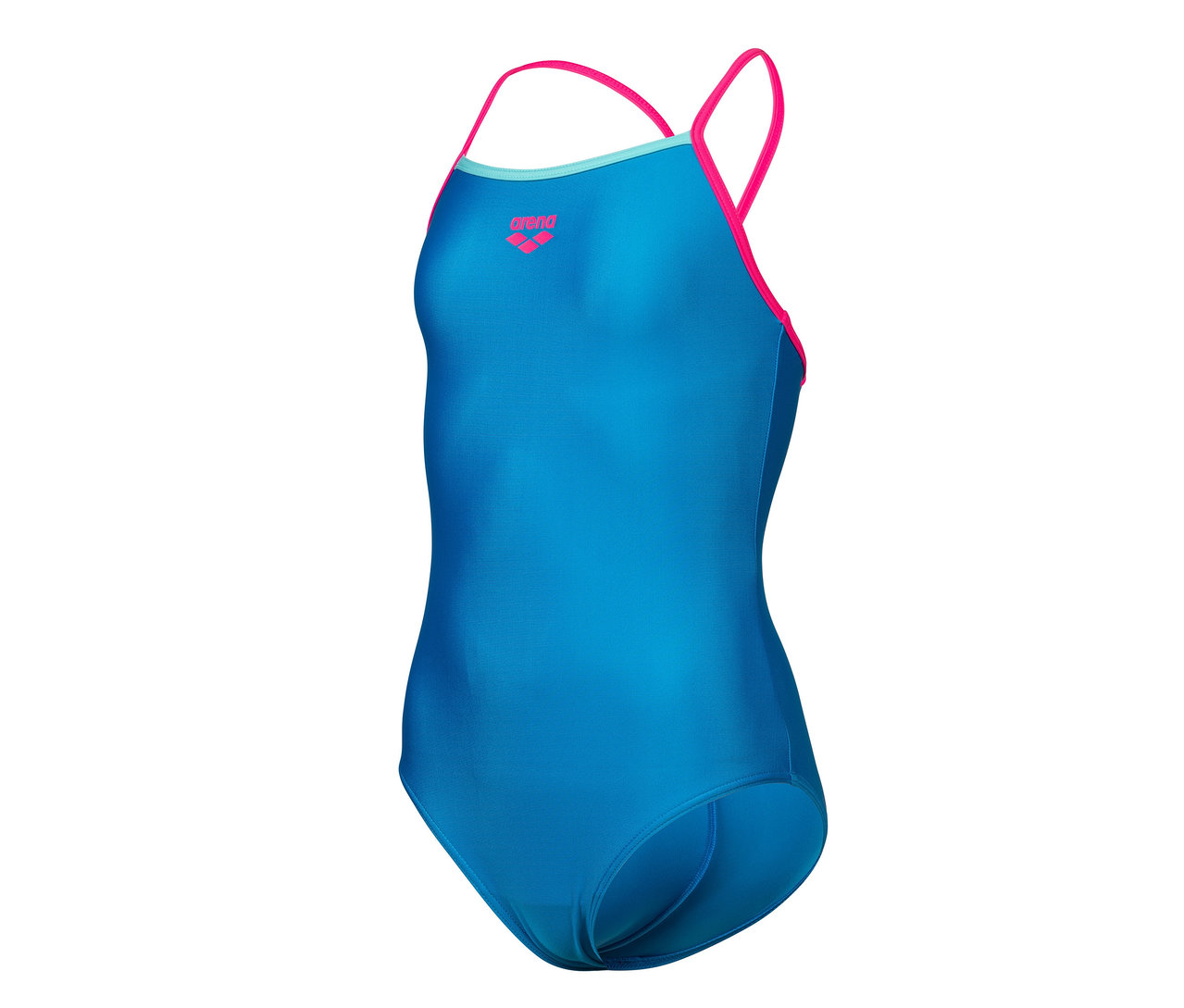 Blauer arena Feel Kinder-Badeanzug Light Drop Back Solid.