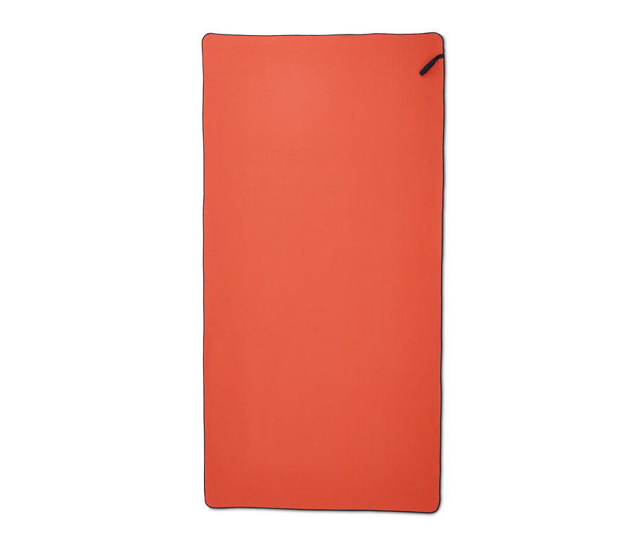 Orangefarbenes XL-Outdoor-Badetuch, ca. 100 x 200 cm.
