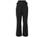 Schwarze Skihose mit hohem Bund und Knopfverschluss.