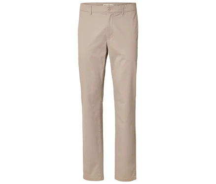 Beige Stoffhose, Frontansicht.