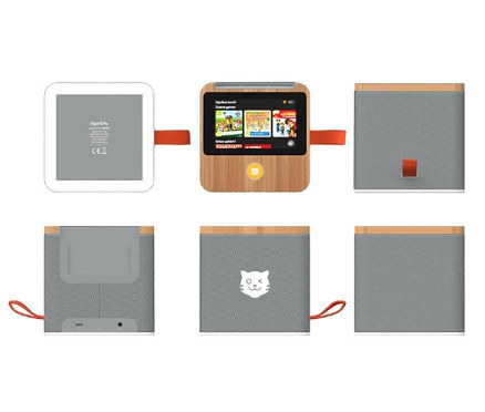 Sechs Ansichten des grauen, exklusiven »tigerbox TOUCH« Pakets.