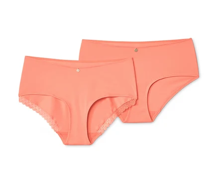 Zwei Pantys in Papaya.
