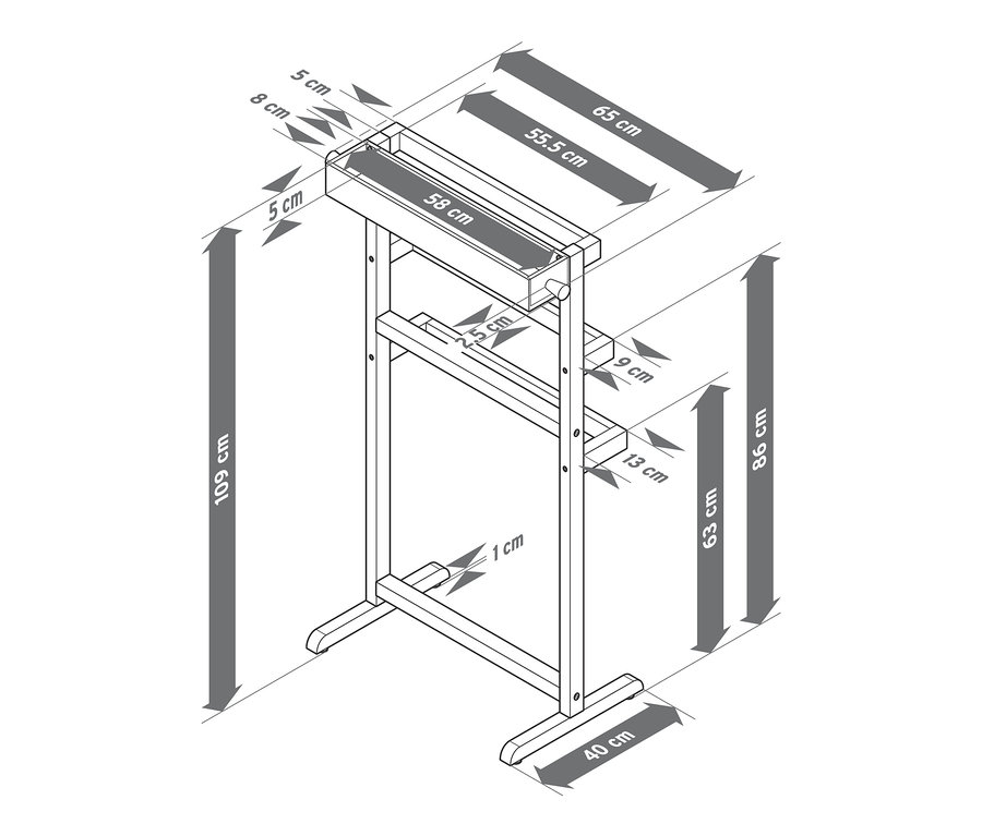 Abmessungen für Stummer Diener.