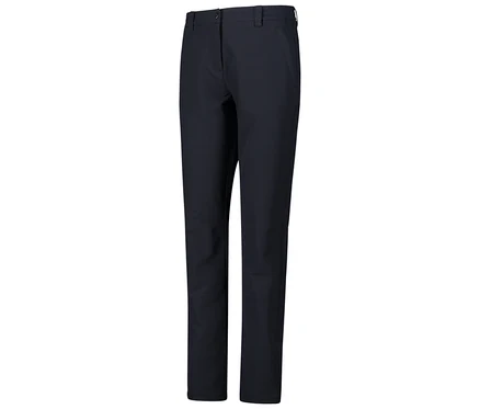 Dunkelblaue Hose.