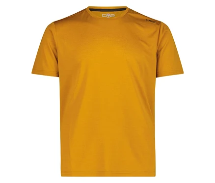 Gelbes CMP T-Shirt mit kurzen Ärmeln.
