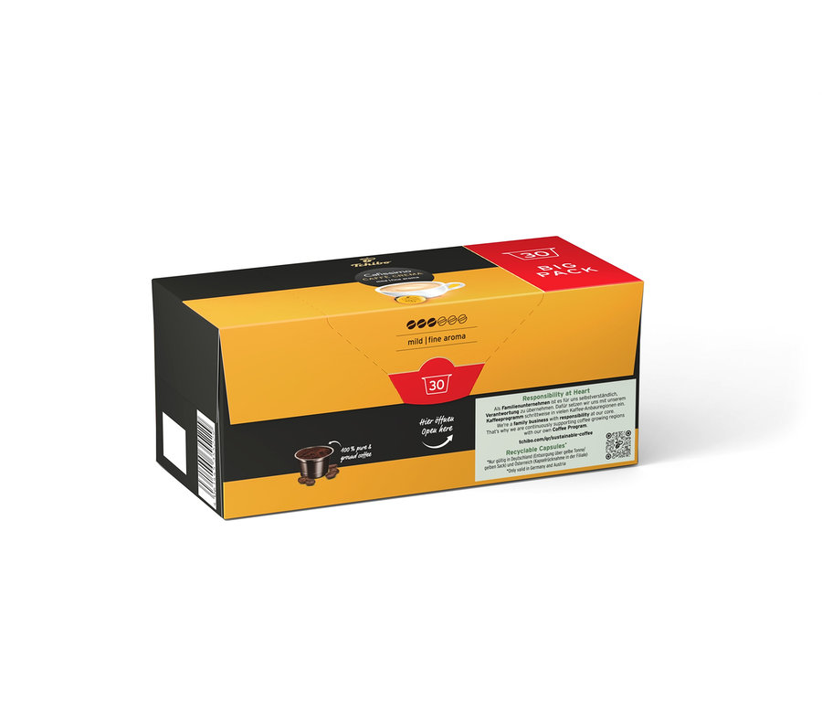 Eine Packung Cafissimo Caffè Crema mild - 120 Kapseln und eine Packung Cafissimo Caffè Crema mild 30 Kapseln.