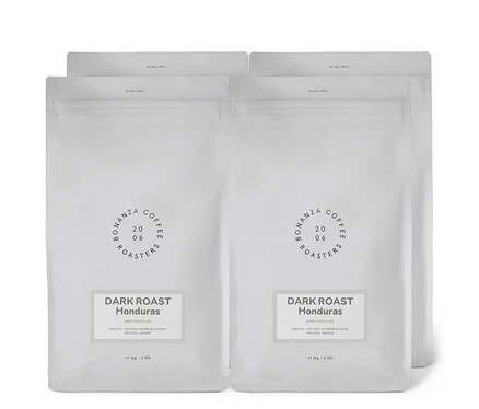 Vier Packungen Dark Roast - Omni-Roast - 4 x 1 kg Ganze Bohne.