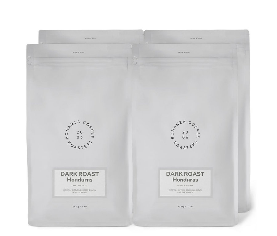 Vier Packungen Dark Roast - Omni-Roast - 4 x 1 kg Ganze Bohne.