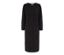 Graues, geripptes Strickkleid.