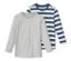 Zwei gestreifte Langarmshirts.