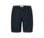 Marineblaue Leinen-Shorts mit Kordelzug in der Taille.