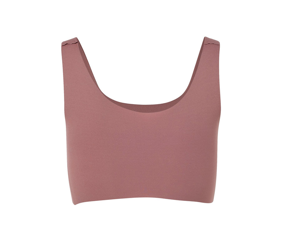 Braunes Komfort-Bustier »bonded« auf weißem Hintergrund.