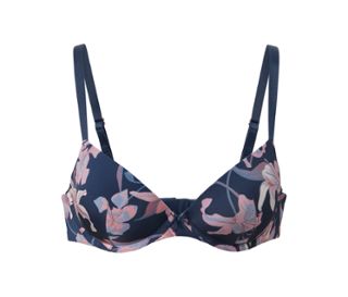 Blau mit Blumen