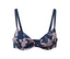 Blau mit Blumen