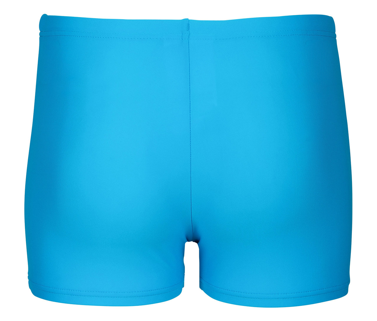 Nahaufnahme der Rückseite einer türkisfarbenen Badehose.