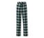 Grüne, karierte Flanell-Relaxhose mit Kordelzug.