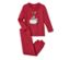 Roter Kleinkind-Pyjama mit Tierdruck.