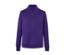 Lila Sweatshirt mit Stehkragen.
