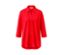 Rote Piqué-Jerseybluse mit Knöpfen.