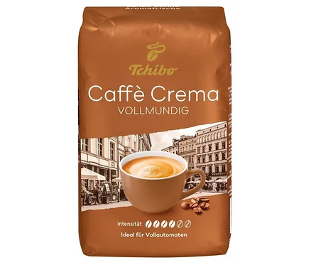 Packung Caffè Crema vollmundig Kaffeebohnen.