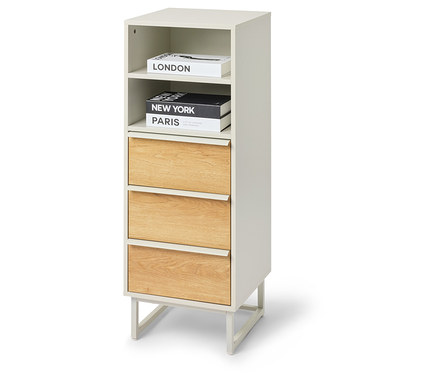 Schubladenturm »LEEG« mit 3 Schubladen und 2 Fächern