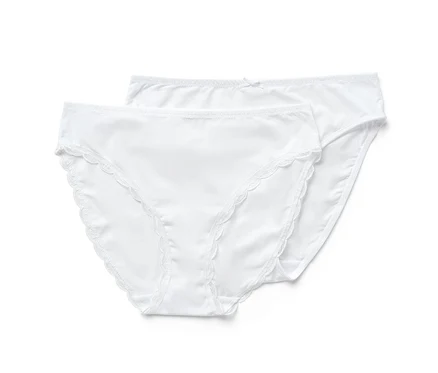 Zwei weiße Slips.