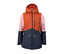 Orange-roséfarben-graublaues Colorblocking-Design
