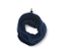 Blauer Strickfleece-Schlauchschal.
