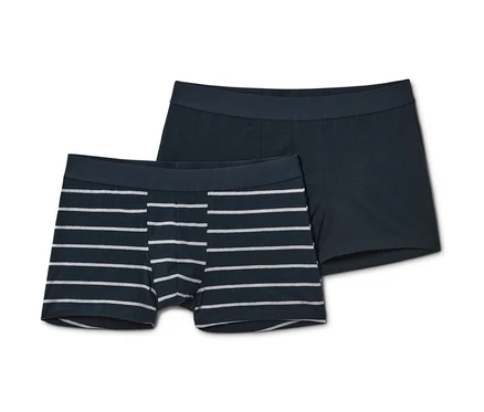 Zwei Slipboxer, eine blau mit weißen Streifen, die andere dunkelblau.