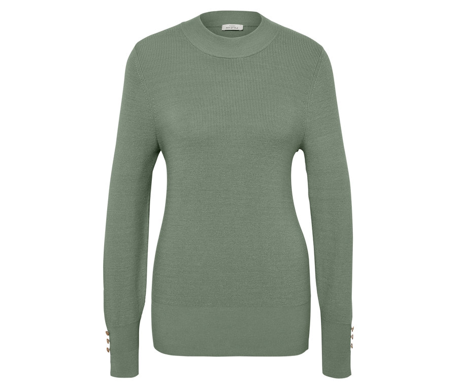 Feinstrickpullover, salbei.