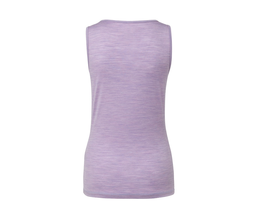 Detailansicht von hinten von 2 Tanktops mit Merinowolle.
