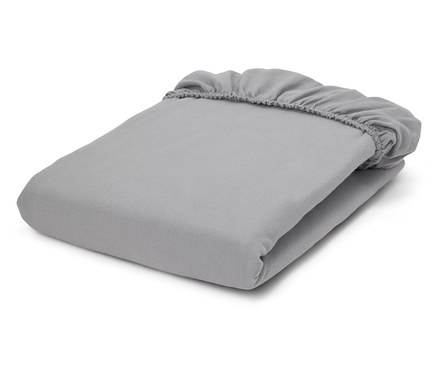 Edelflanell-Fixleintuch, grau, Normalgrösse