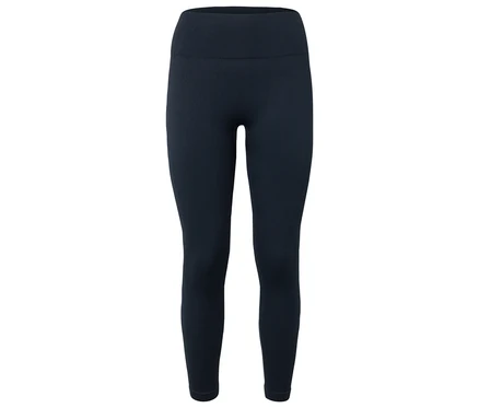 Marineblaue Leggings mit hohem Bund.