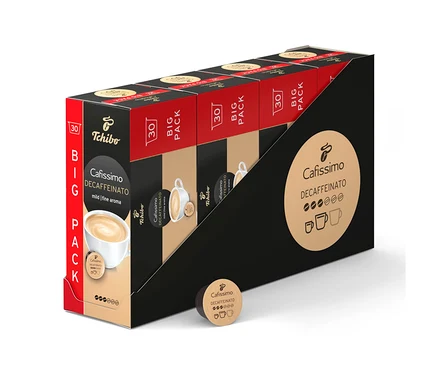 Packung Cafissimo Decaffeinato - entkoffeiniert - 120 Kapseln.