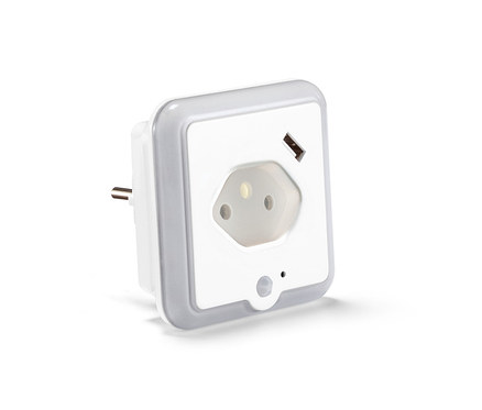 Ein LED-Nachtlicht mit USB-Anschluss.