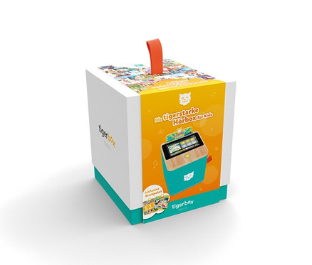 Verpackung des exklusiven »tigerbox TOUCH« Pakets, grün.