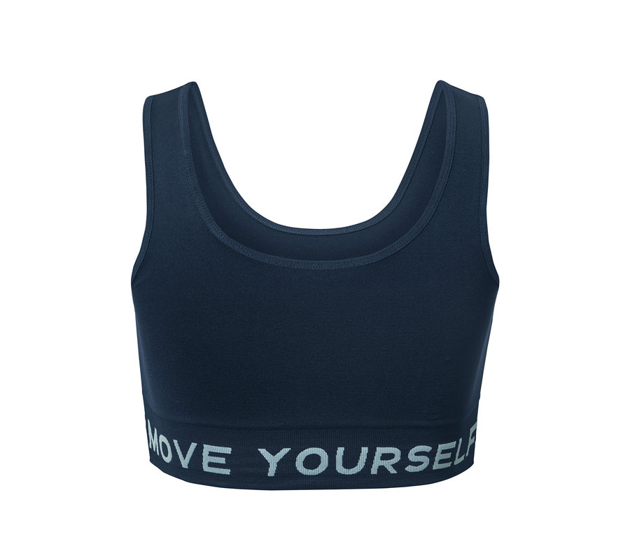 Blaues Seamless-Sport-Bustier.