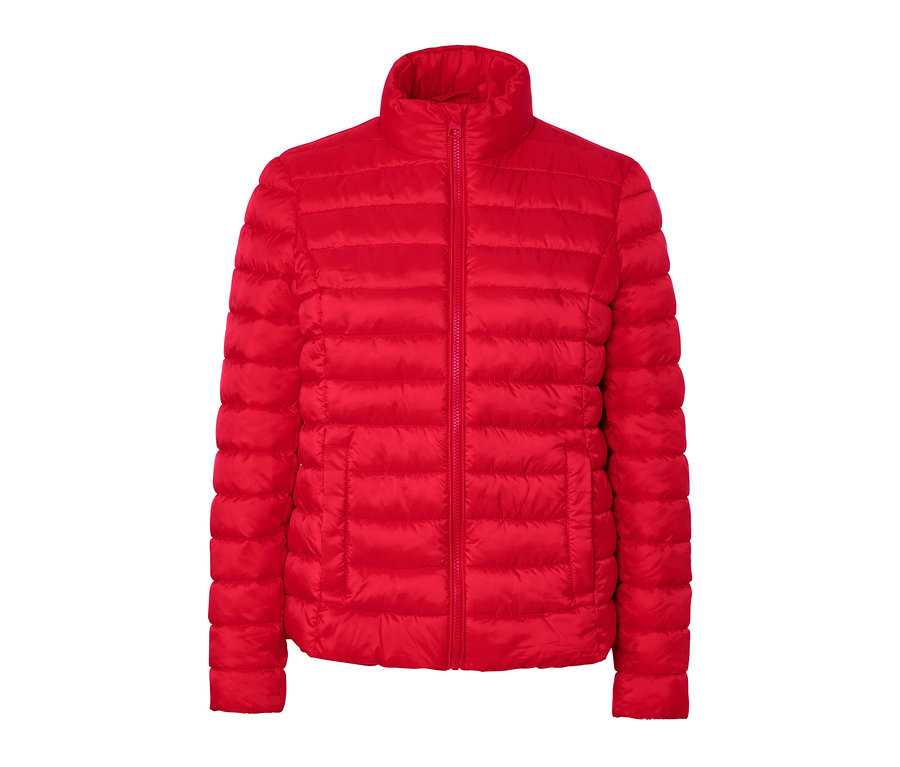 Rote Steppjacke.