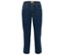 Eine blaue Jeans mit geradem Schnitt.