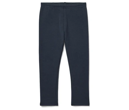 Marineblaue Leggings auf weißem Hintergrund.