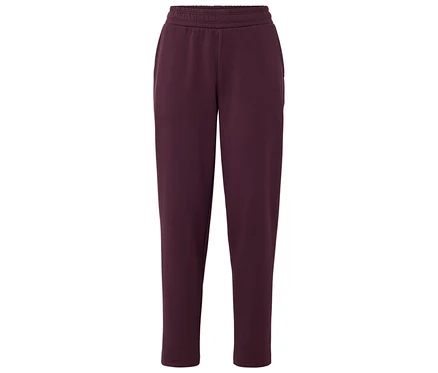 Weinrote Sweathose mit elastischem Bund und seitlichen Taschen.