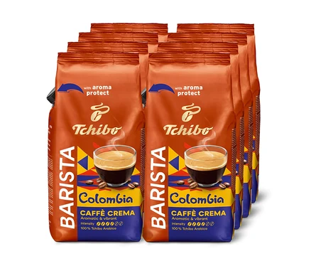 Mehrere Packungen Tchibo Barista Colombia Caffè Crema Kaffeebohnen.