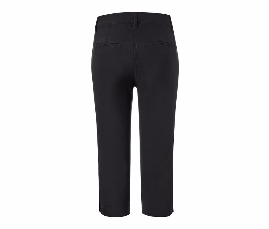 Detailansicht von hinten einer schwarzen 3/4-Bengalin-Hose.