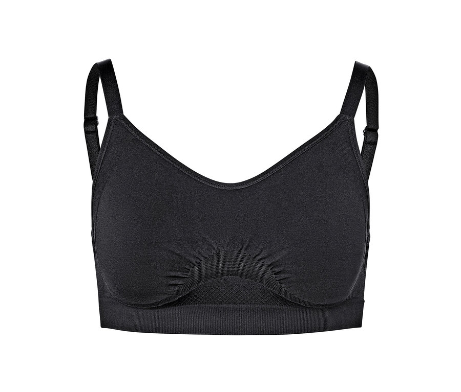 Schwarzer Seamless-Sport-BH.