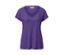 Lila Shirt aus Modalmix mit kurzen Ärmeln und V-Ausschnitt.